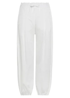 DEHA Pantaloni*Pantalone Relaxed In Popeline E Raso Bianco