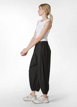 DEHA Pantaloni*Pantalone Relaxed In Popeline E Raso Nero