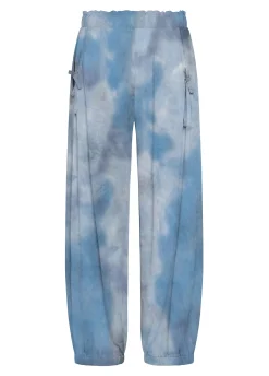 DEHA Pantaloni*Pantalone Relaxed In Twill Effetto Batik Blu