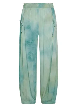 DEHA Pantaloni*Pantalone Relaxed In Twill Effetto Batik Verde