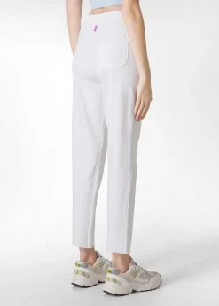 DEHA Pantaloni*Pantalone Slim Fit In Felpa Leggera Bianco