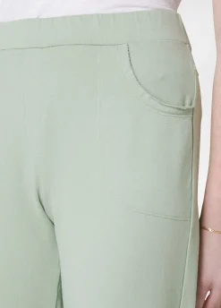 DEHA Pantaloni*Pantalone Slim Fit In Felpa Leggera Verde