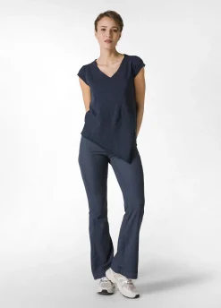 DEHA Pantaloni*Pantalone Svasato In Gabardine Vintage Blu