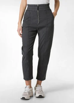 DEHA Pantaloni*Pantalone Vita Alta In Gabardine Vintage Nero