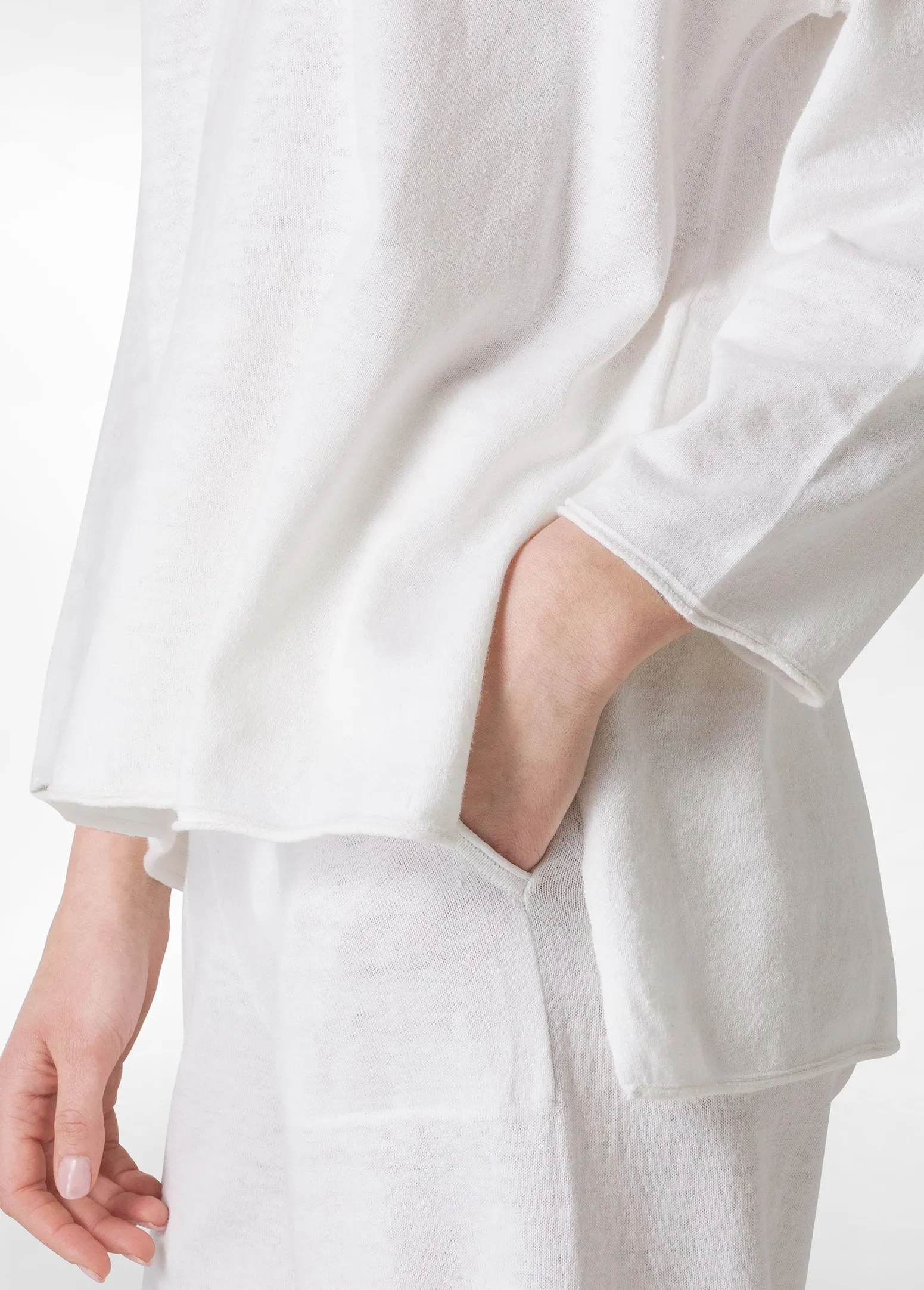 DEHA Felpe & Maglieria*Pullover Ampio In Lino Bianco