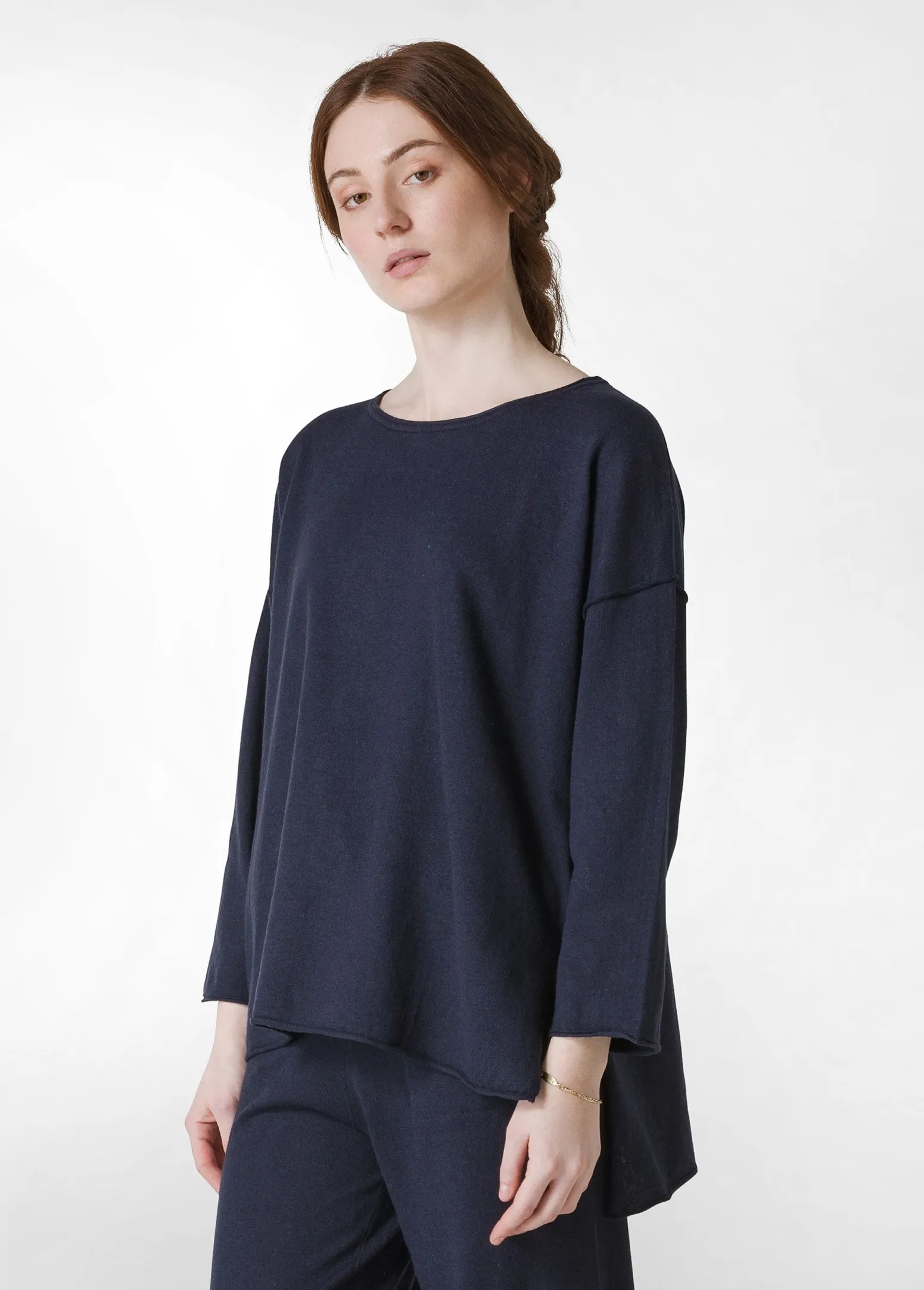 DEHA Felpe & Maglieria*Pullover Ampio In Lino Blu