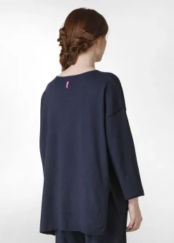DEHA Felpe & Maglieria*Pullover Ampio In Lino Blu