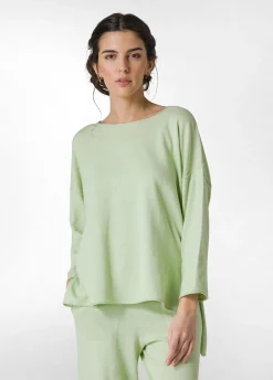 DEHA Felpe & Maglieria*Pullover Ampio In Lino Verde