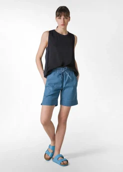 DEHA Bermuda*Shorts In Denim Lyocell Blu