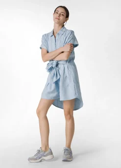 DEHA Bermuda*Shorts In Misto Lino E Lyocell Blu
