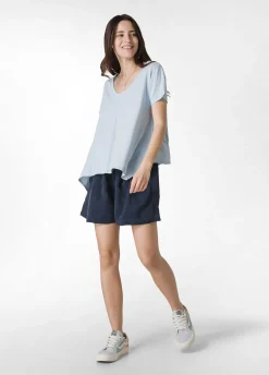 DEHA Bermuda*Shorts In Misto Lino E Lyocell Blu