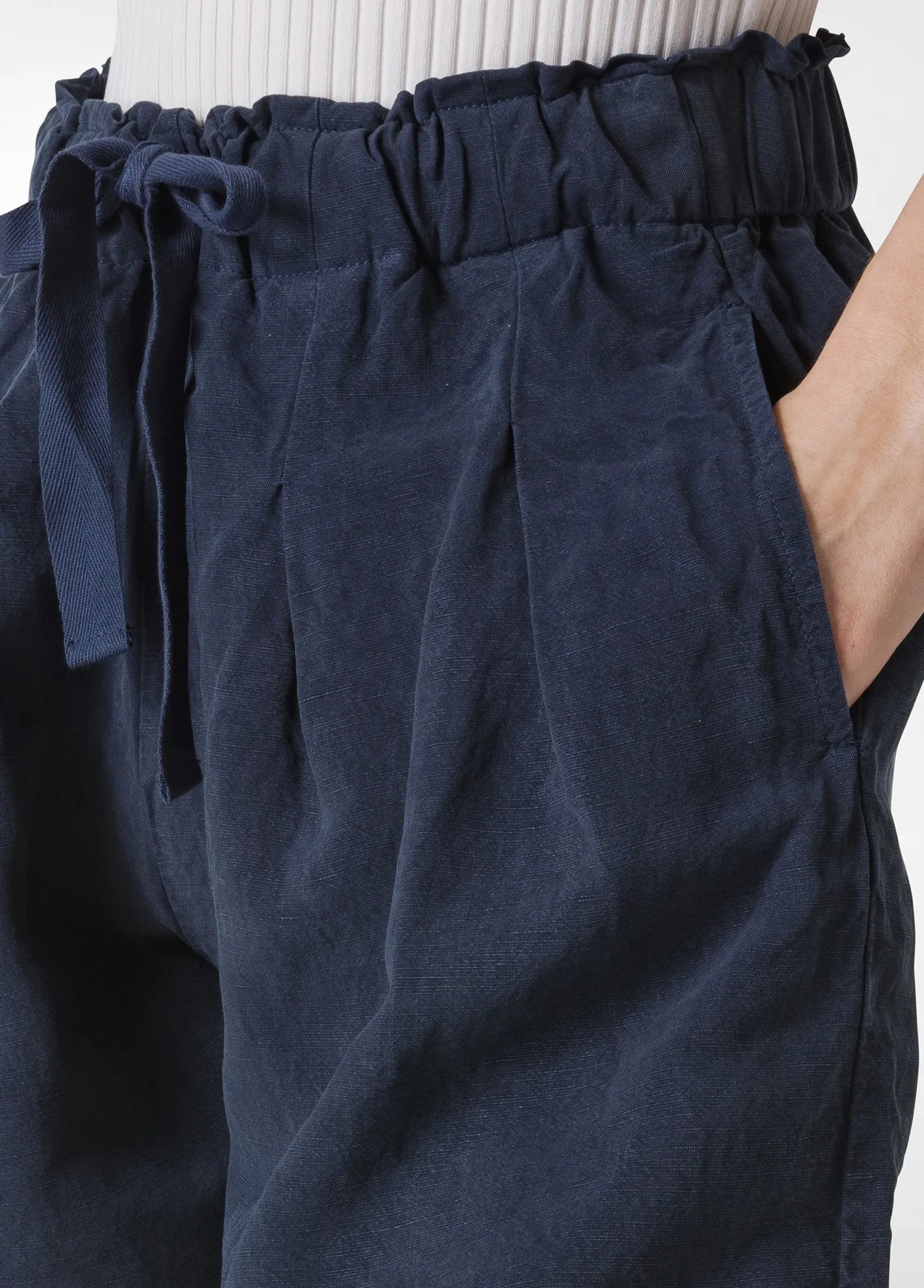 DEHA Bermuda*Shorts In Misto Lino E Lyocell Blu