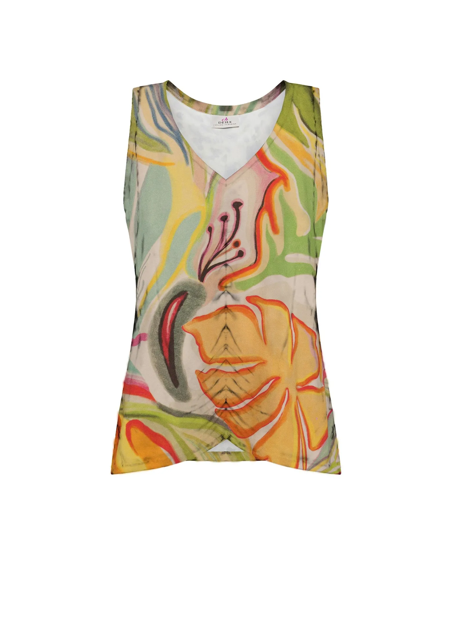 DEHA Top & T-Shirts*Top Arricciato Stampato Verde