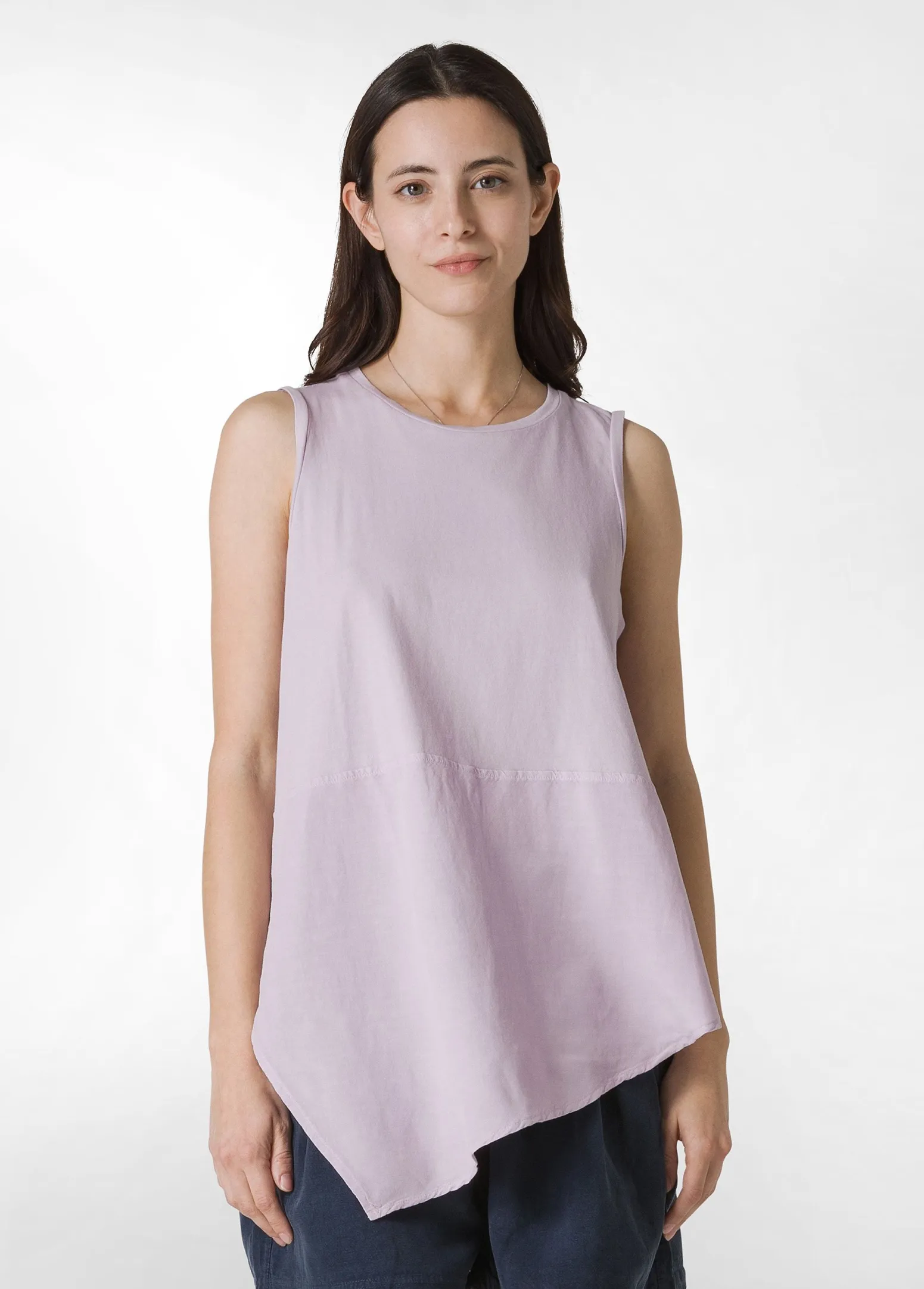 DEHA Top & T-Shirts*Top Asimmetrico Con Inserti In Lino Viola