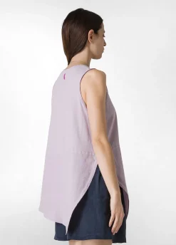 DEHA Top & T-Shirts*Top Asimmetrico Con Inserti In Lino Viola