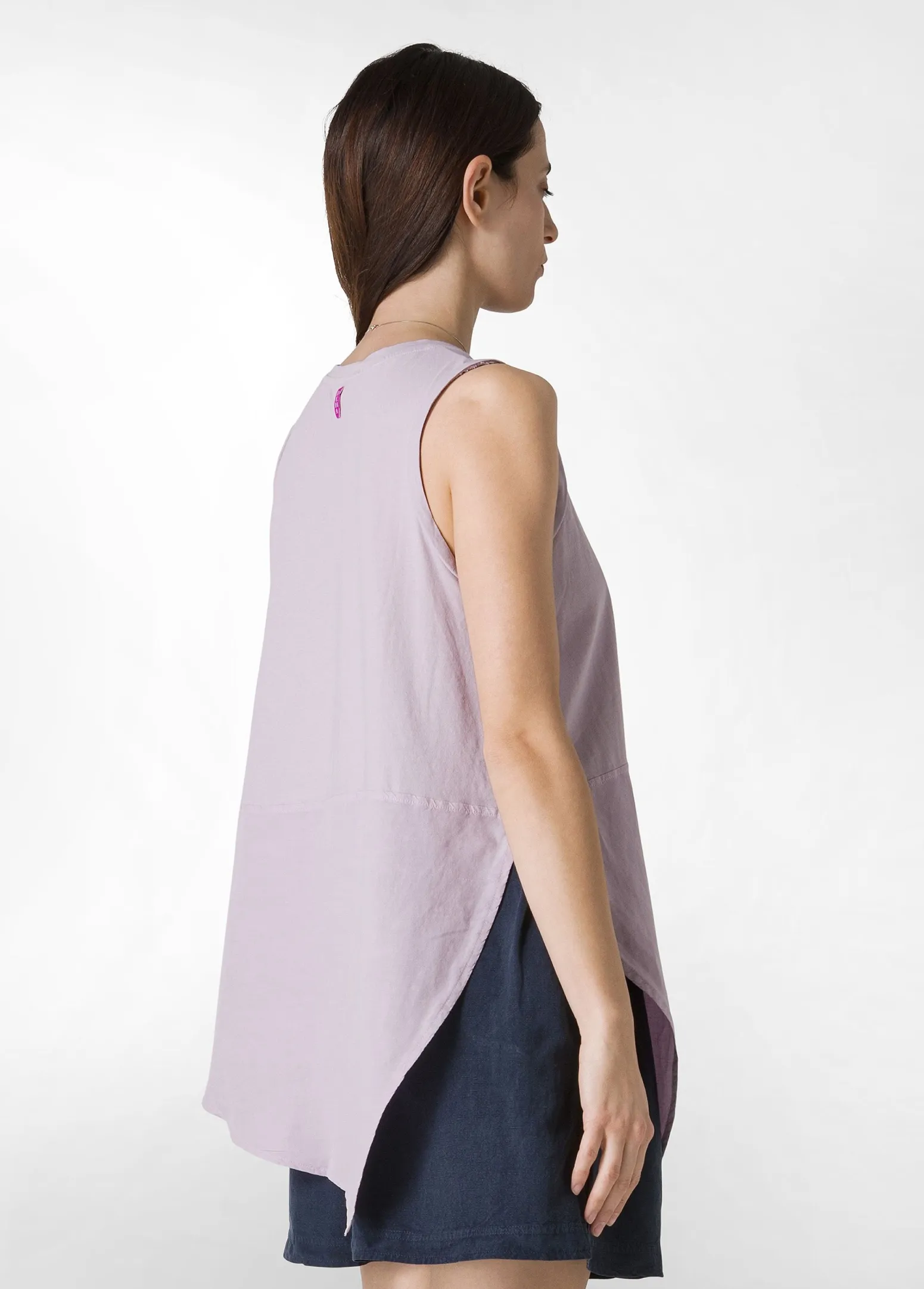 DEHA Top & T-Shirts*Top Asimmetrico Con Inserti In Lino Viola