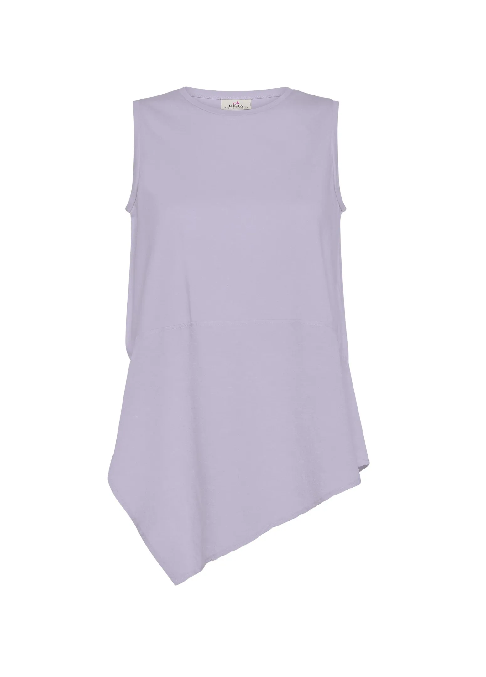 DEHA Top & T-Shirts*Top Asimmetrico Con Inserti In Lino Viola