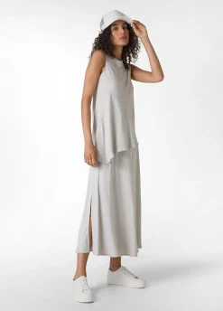 DEHA Top & T-Shirts*Top Asimmetrico In Raso Grigio