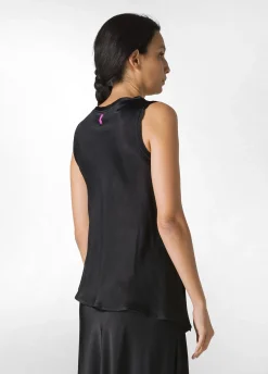 DEHA Top & T-Shirts*Top Asimmetrico In Raso Nero