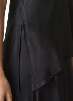 DEHA Top & T-Shirts*Top Asimmetrico In Raso Nero