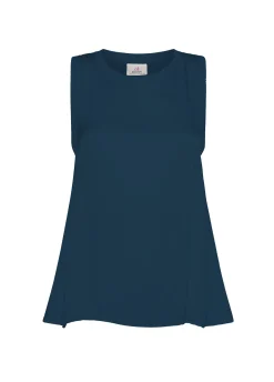 DEHA Top & T-Shirts*Top Con Inserti In Raso Blu