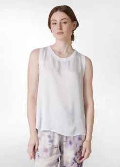 DEHA Top & T-Shirts*Top Con Inserti In Raso Bianco