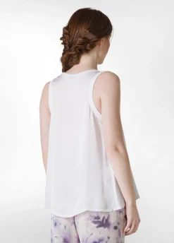 DEHA Top & T-Shirts*Top Con Inserti In Raso Bianco