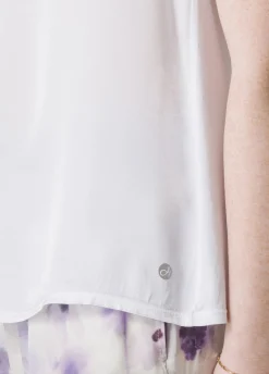 DEHA Top & T-Shirts*Top Con Inserti In Raso Bianco