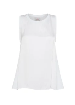 DEHA Top & T-Shirts*Top Con Inserti In Raso Bianco