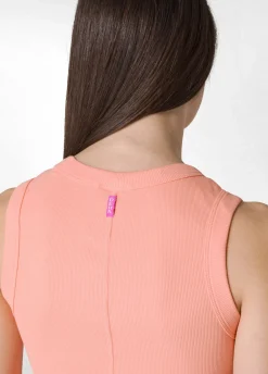 DEHA Top & T-Shirts*Top In Costina Effetto Vintage Arancio