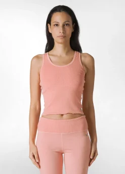 DEHA Top & T-Shirts*Top In Costina Effetto Vintage Arancio