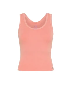 DEHA Top & T-Shirts*Top In Costina Effetto Vintage Arancio