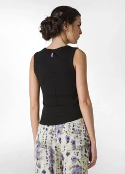 DEHA Top & T-Shirts*Top In Costina Effetto Vintage Nero
