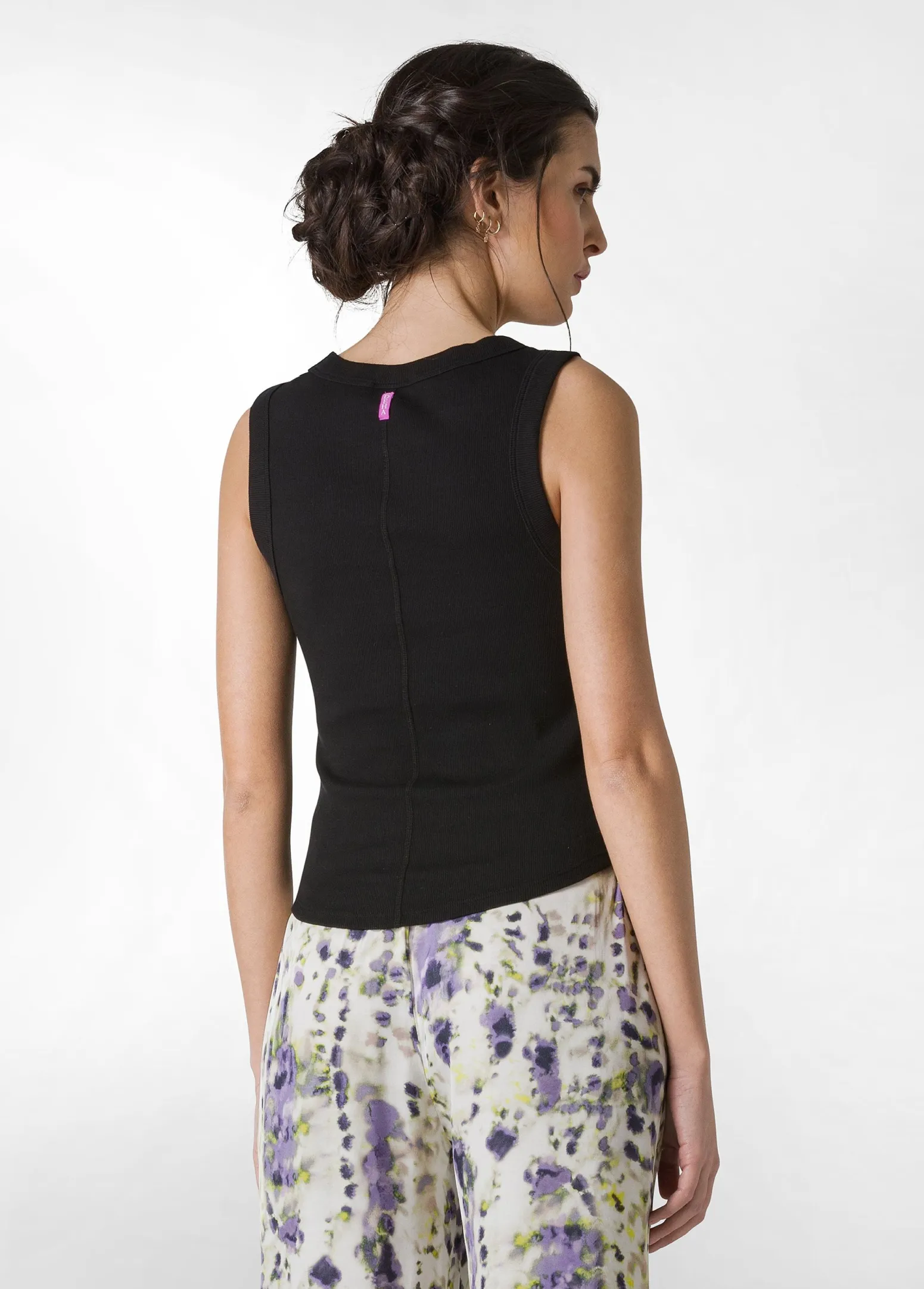 DEHA Top & T-Shirts*Top In Costina Effetto Vintage Nero
