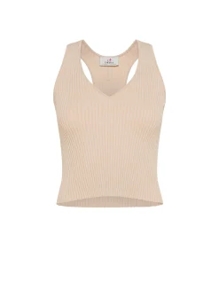 DEHA Top & T-Shirts*Top In Maglia Di Rayon Beige