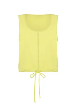 DEHA Top & T-Shirts*Top In Nylon Con Logo Giallo