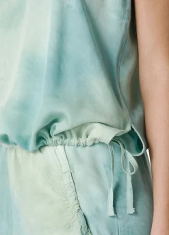 DEHA Top & T-Shirts*Top In Twill Effetto Batik Verde