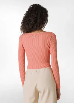 DEHA Top & T-Shirts*Top Incrociato In Maglia Di Rayon Arancio