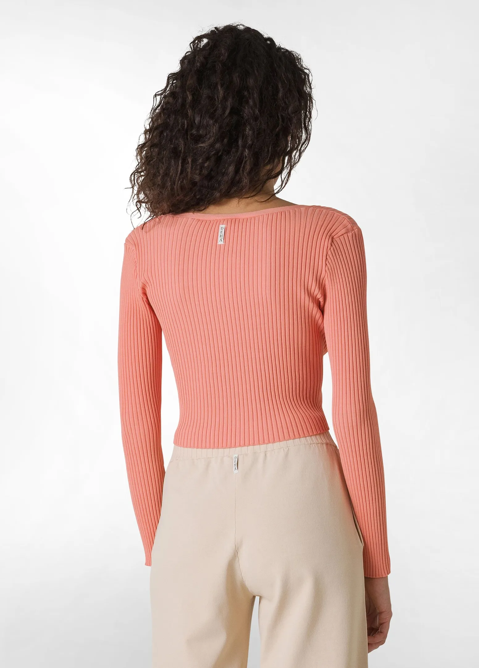 DEHA Top & T-Shirts*Top Incrociato In Maglia Di Rayon Arancio