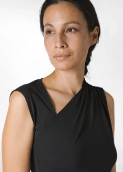 DEHA Top & T-Shirts*Top Scollo Asimmetrico In Microfibra Nero