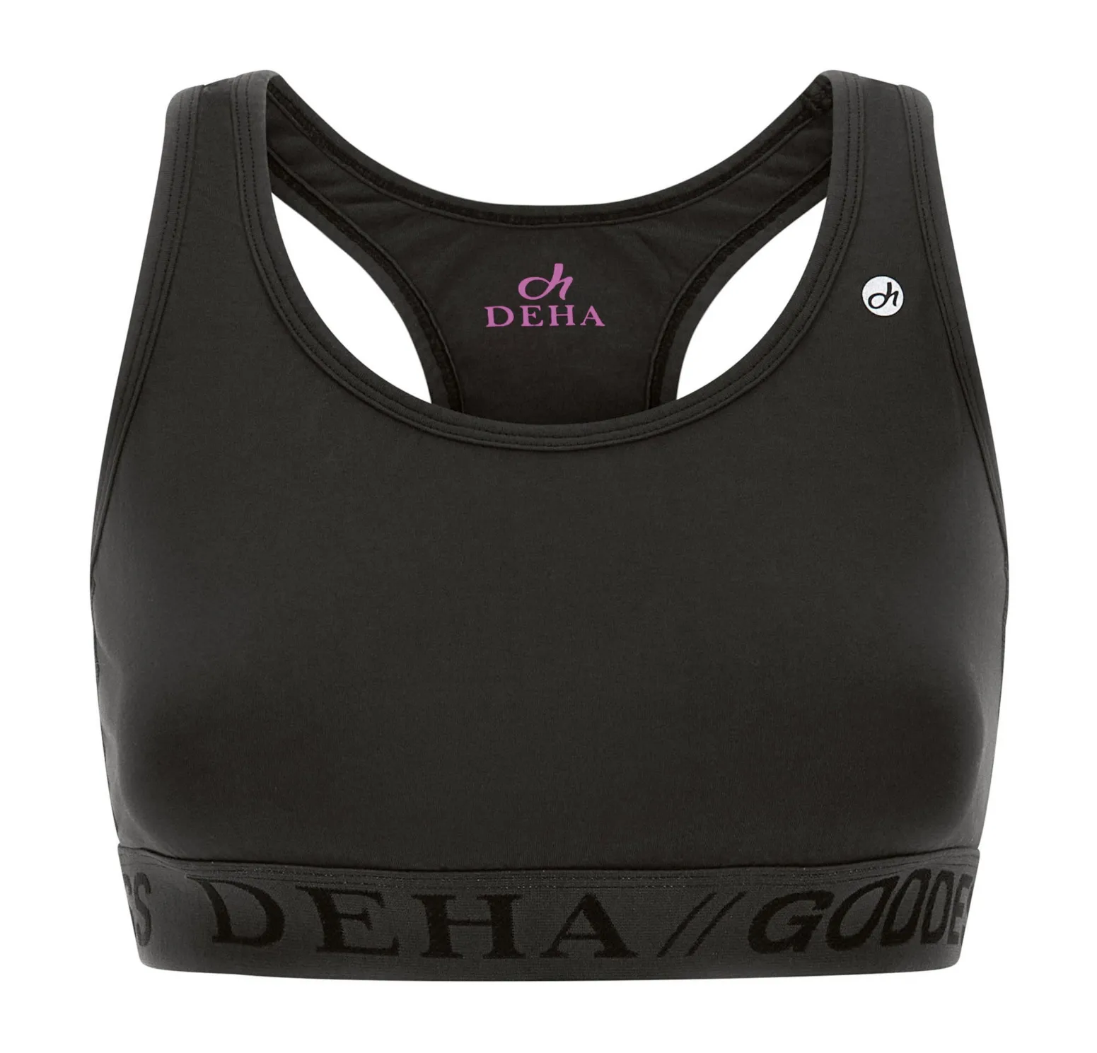 DEHA Canotte E Reggiseni Sportivi*Top Vogatore Jersey Stretch Nero