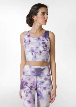 DEHA Canotte E Reggiseni Sportivi*Top Yoga In Microfibra Riciclata Stampata Viola