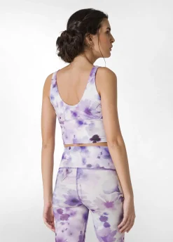 DEHA Canotte E Reggiseni Sportivi*Top Yoga In Microfibra Riciclata Stampata Viola