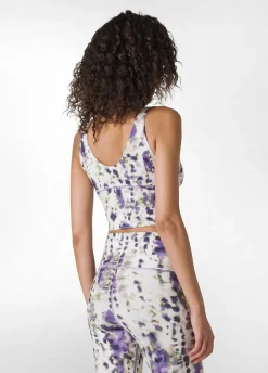 DEHA Canotte E Reggiseni Sportivi*Top Yoga In Microfibra Riciclata Stampata Viola