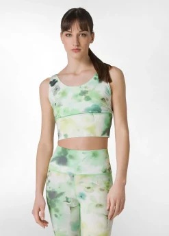 DEHA Canotte E Reggiseni Sportivi*Top Yoga In Microfibra Riciclata Stampata Verde