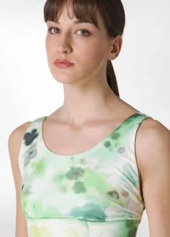 DEHA Canotte E Reggiseni Sportivi*Top Yoga In Microfibra Riciclata Stampata Verde