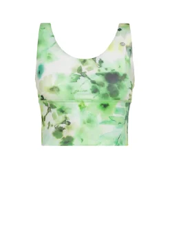 DEHA Canotte E Reggiseni Sportivi*Top Yoga In Microfibra Riciclata Stampata Verde
