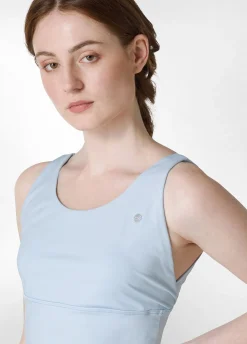 DEHA Canotte E Reggiseni Sportivi*Top Yoga In Microfibra Riciclata Blu