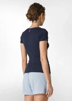 DEHA Top & T-Shirts*T-Shirt A Costine Con Bottoni Blu
