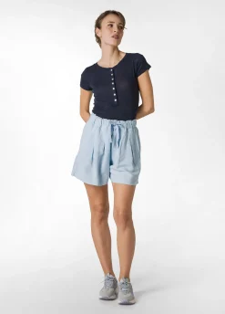 DEHA Top & T-Shirts*T-Shirt A Costine Con Bottoni Blu